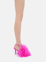 THE ATTICO ''Sienna'' feathers fuchsia sandal  232WS644V007F008