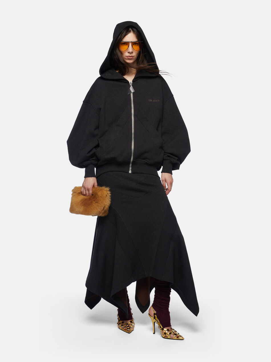 THE ATTICO Black fade and brown midi skirt Black fade/brown 250WCS00143JJF007AA877