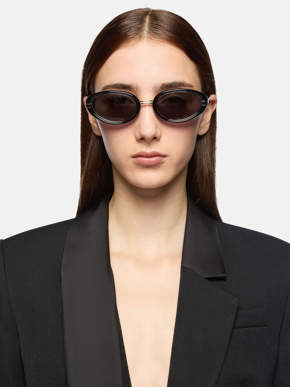 THE ATTICO Black and silver sunglasses Black/black/silver 260WAS00039MET008AA890
