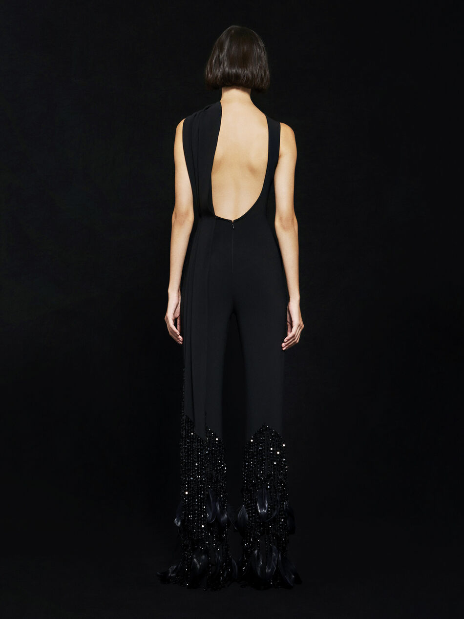 THE ATTICO ''Lotus'' black overall BLACK 226WCO06H121100