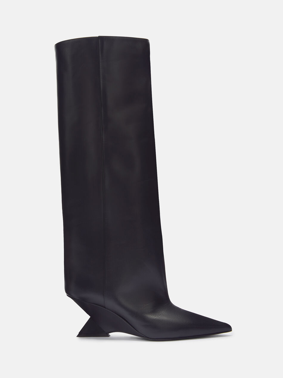 THE ATTICO ''Cheope'' black tube boot  Black 247WSH00842LBT019AA100