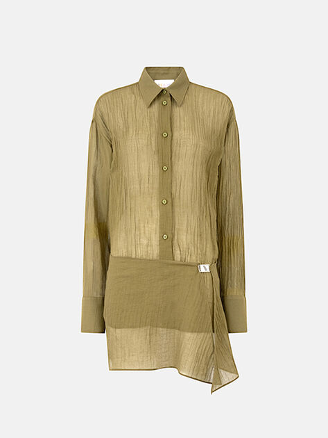 THE ATTICO Military green mini dress MILITARY GREEN 260WCA00491CCC103AA081