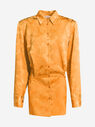 THE ATTICO "Margot" neon orange chemisier mini dress