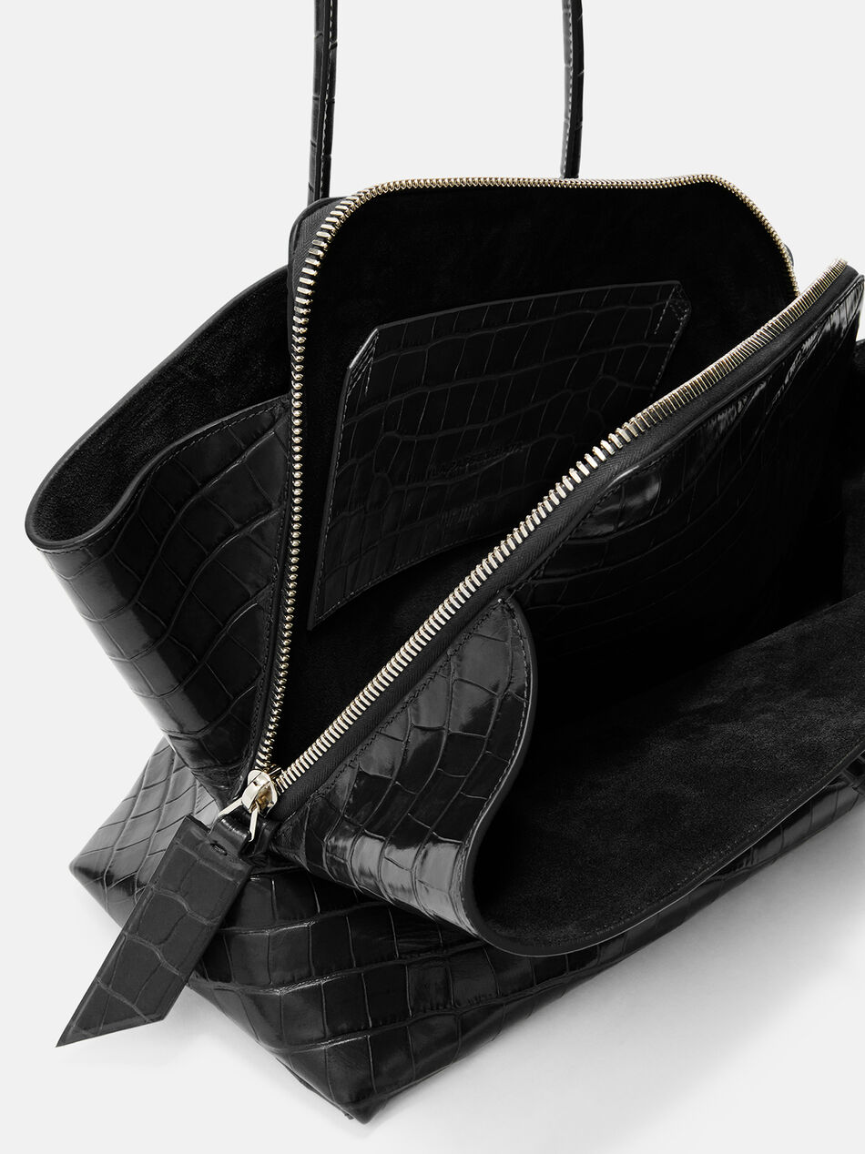 THE ATTICO ''La Passeggiata Medium'' black top handle Black 251WAH00054LBT021PR100