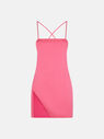 THE ATTICO ''Fujiko'' neon pink mini dress