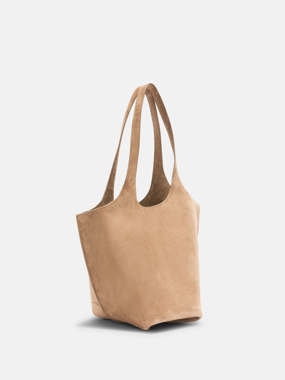 THE ATTICO ''La Scoop'' tobacco shoulder bag TOBACCO 260WAH00062LBT007AA039