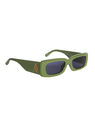 THE ATTICO "Mini Marfa" olive sunglasses  212WAS11MET2145