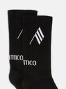 THE ATTICO Black and milk short length socks Black/milk 241WAK01C030677