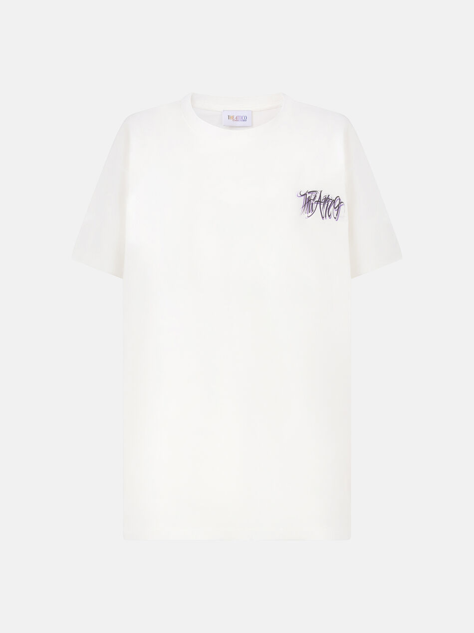 THE ATTICO White and multicolor t-shirt WHITE/MULTICOLOR 260WCT00353JJJ025GA445