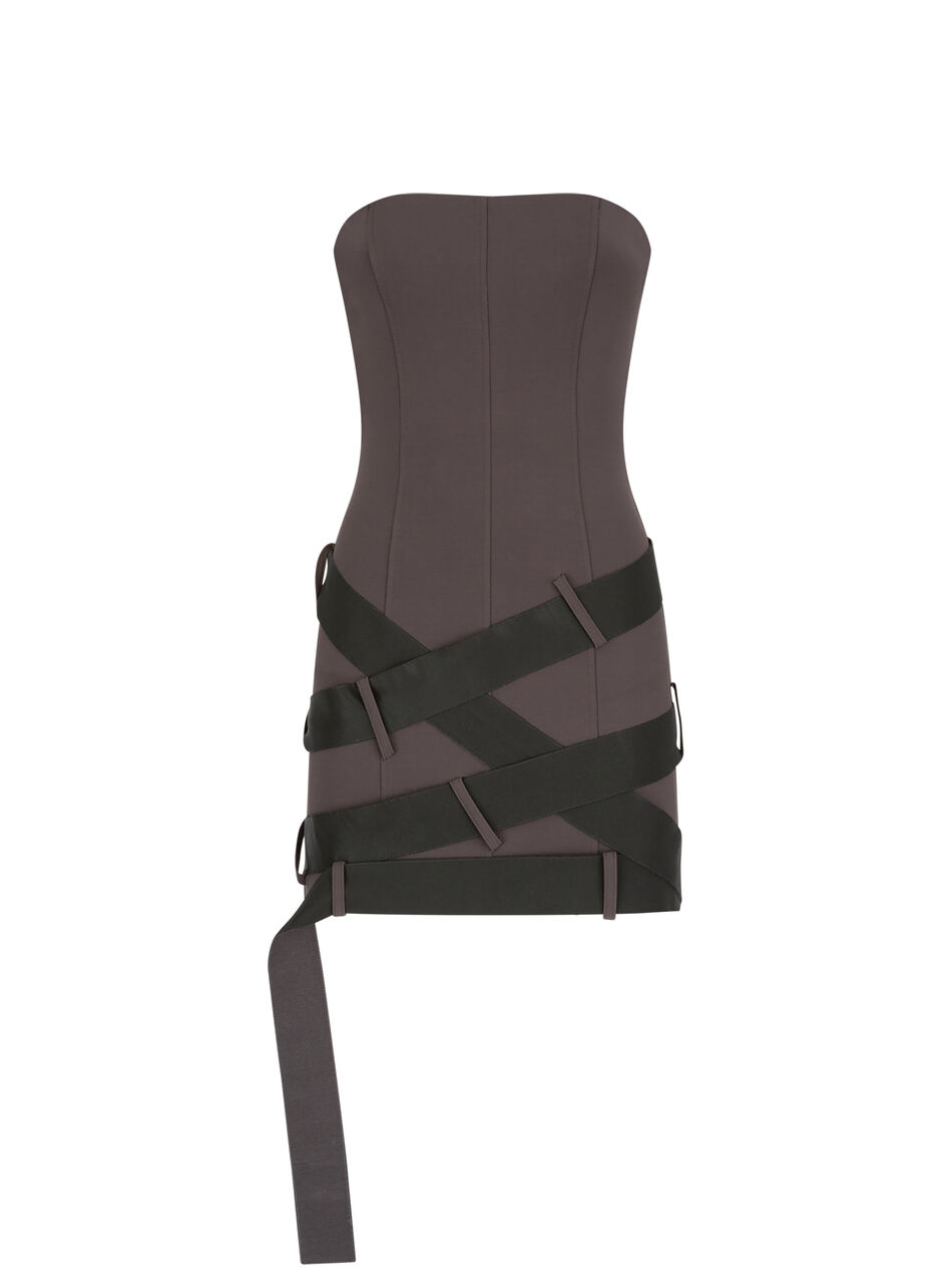 THE ATTICO Dark brown mini dress DARK BROWN 250WCA00425VVV096AA204