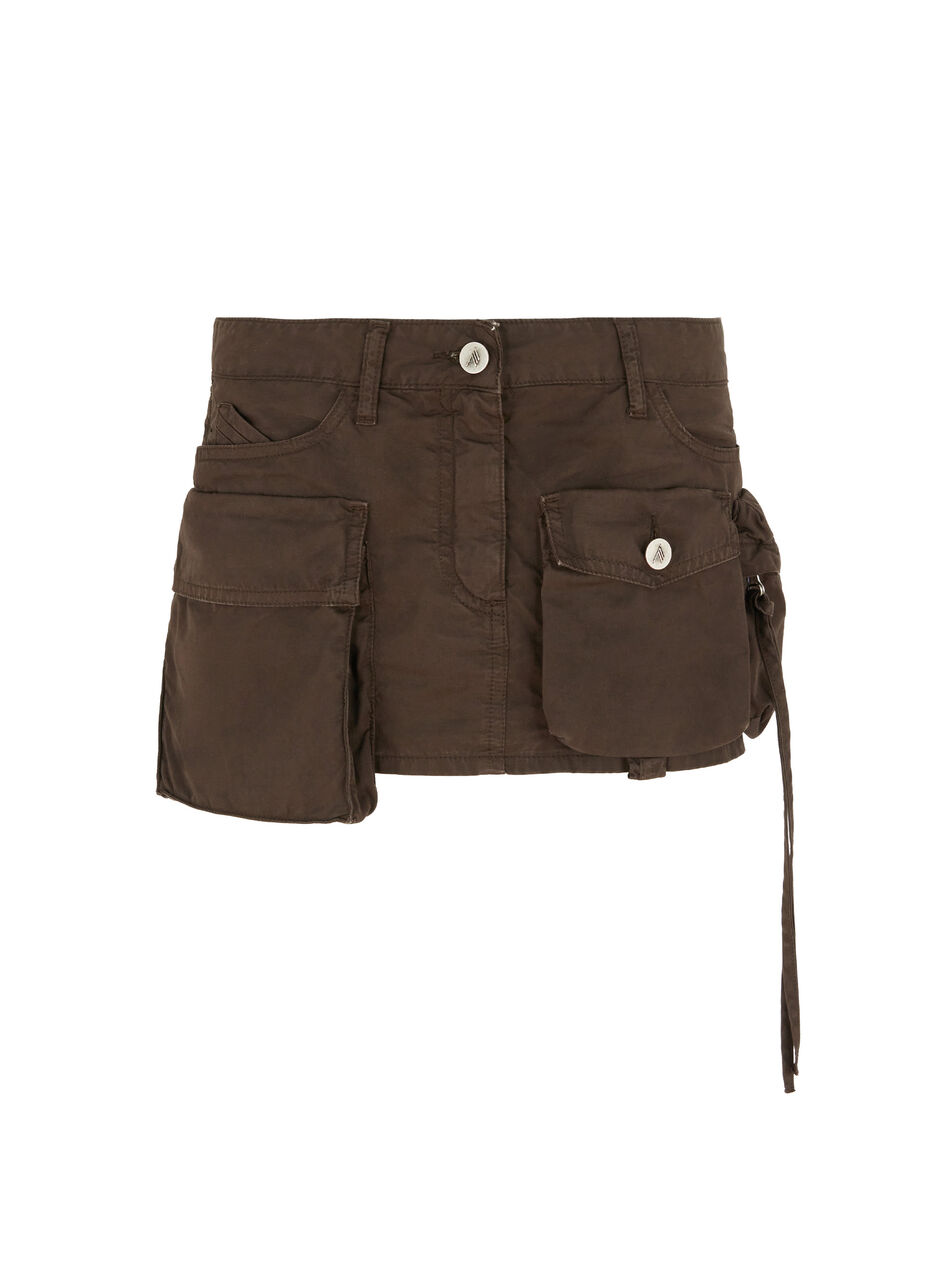 THE ATTICO ''Fay'' brown mini skirt BROWN SPEWCS136C105064