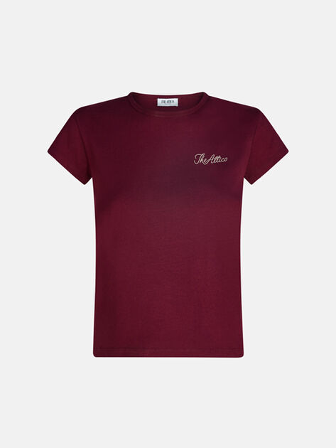 THE ATTICO Burgundy t-shirt BURGUNDY 251WCT00357JJJ025AA114