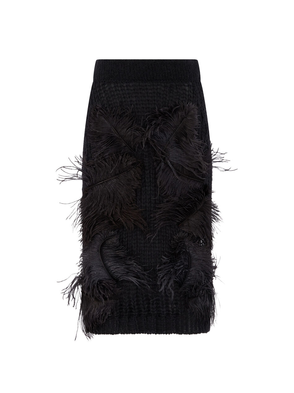 THE ATTICO Black midi skirt Black 260WCS00294KMX002FS100