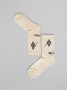 THE ATTICO Sahara bicolor sponge short socks