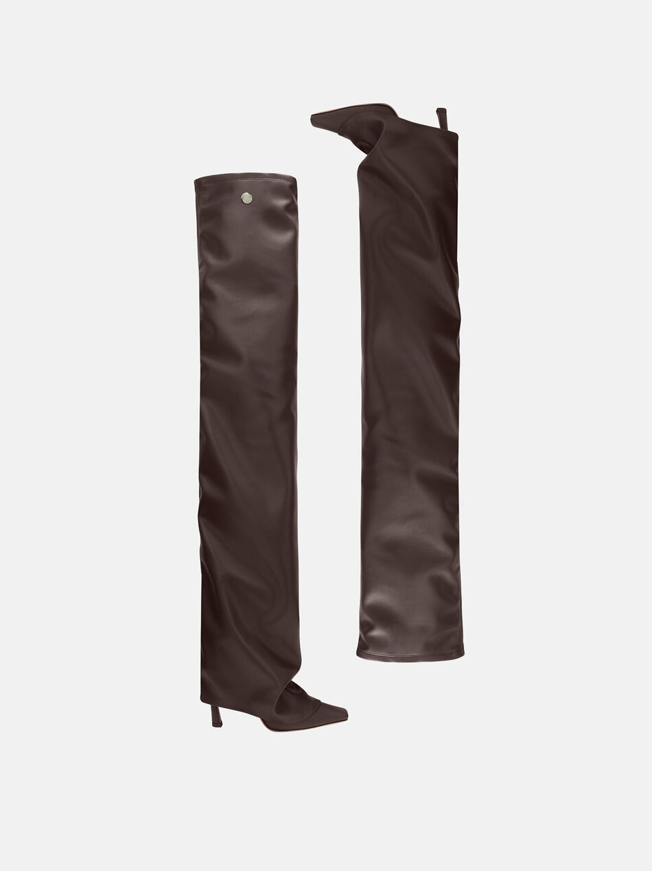 THE ATTICO ''Robin OTK'' thigh high brown BROWN 251WSH00872PUR003AA064