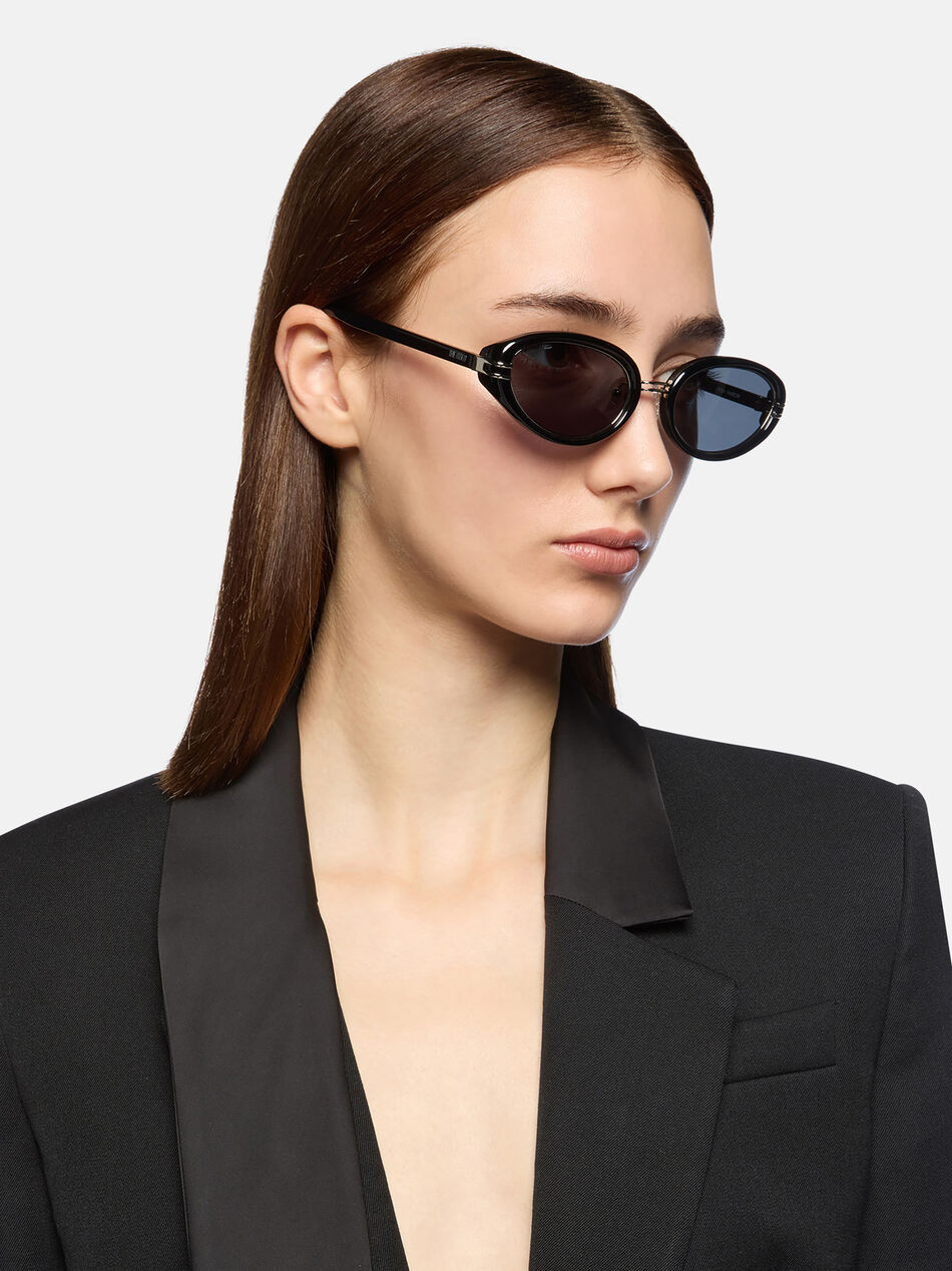 THE ATTICO Black and silver sunglasses Black/black/silver 260WAS00039MET008AA890