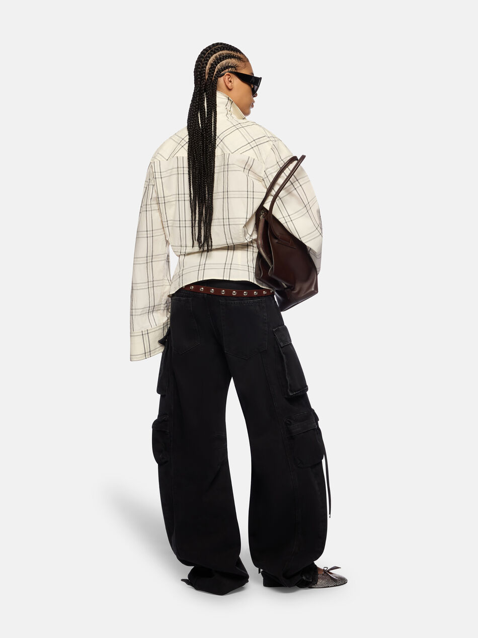 THE ATTICO White and black shirt WHITE/BLACK 260WCH00045CCC125AA020