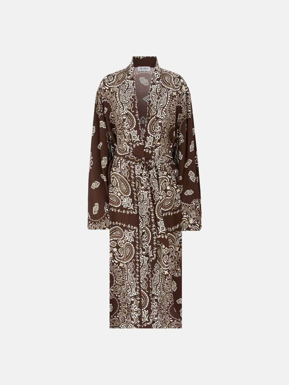 THE ATTICO Brown, beige and white caftan Brown/biege/white SPEWBK01V086P825