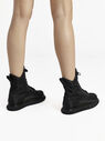 THE ATTICO "Selene" black flat ankle boots  214WS902L019100