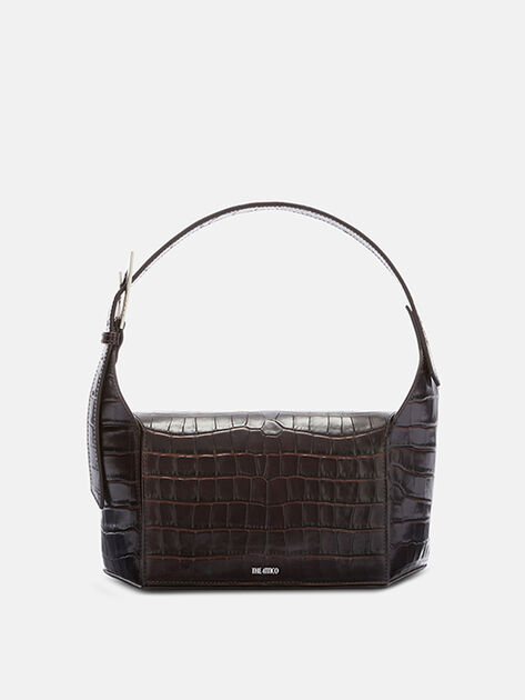 THE ATTICO ''7/7'' coffee shoulder bag  COFFEE 251WAH00037LBT021PR207