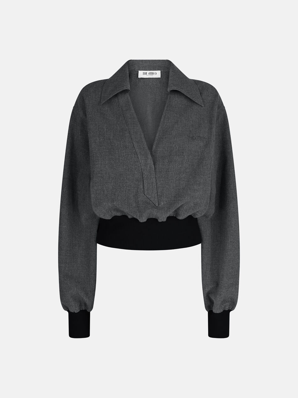 THE ATTICO Grey blouse GREY 251WCE00004PLL007AA084