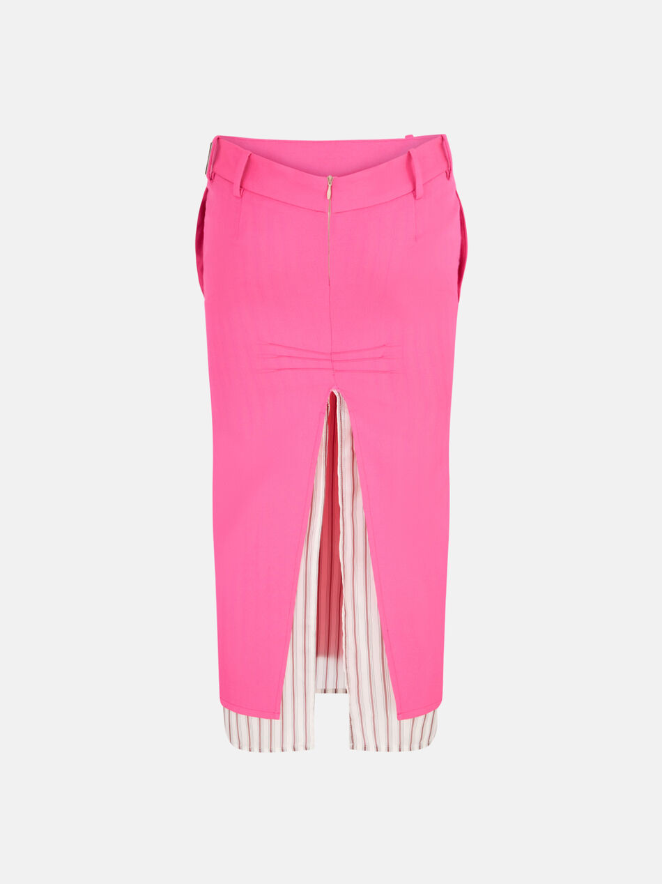 THE ATTICO Neon pink midi skirt Neon pink 260WCS00298WWW068AA367