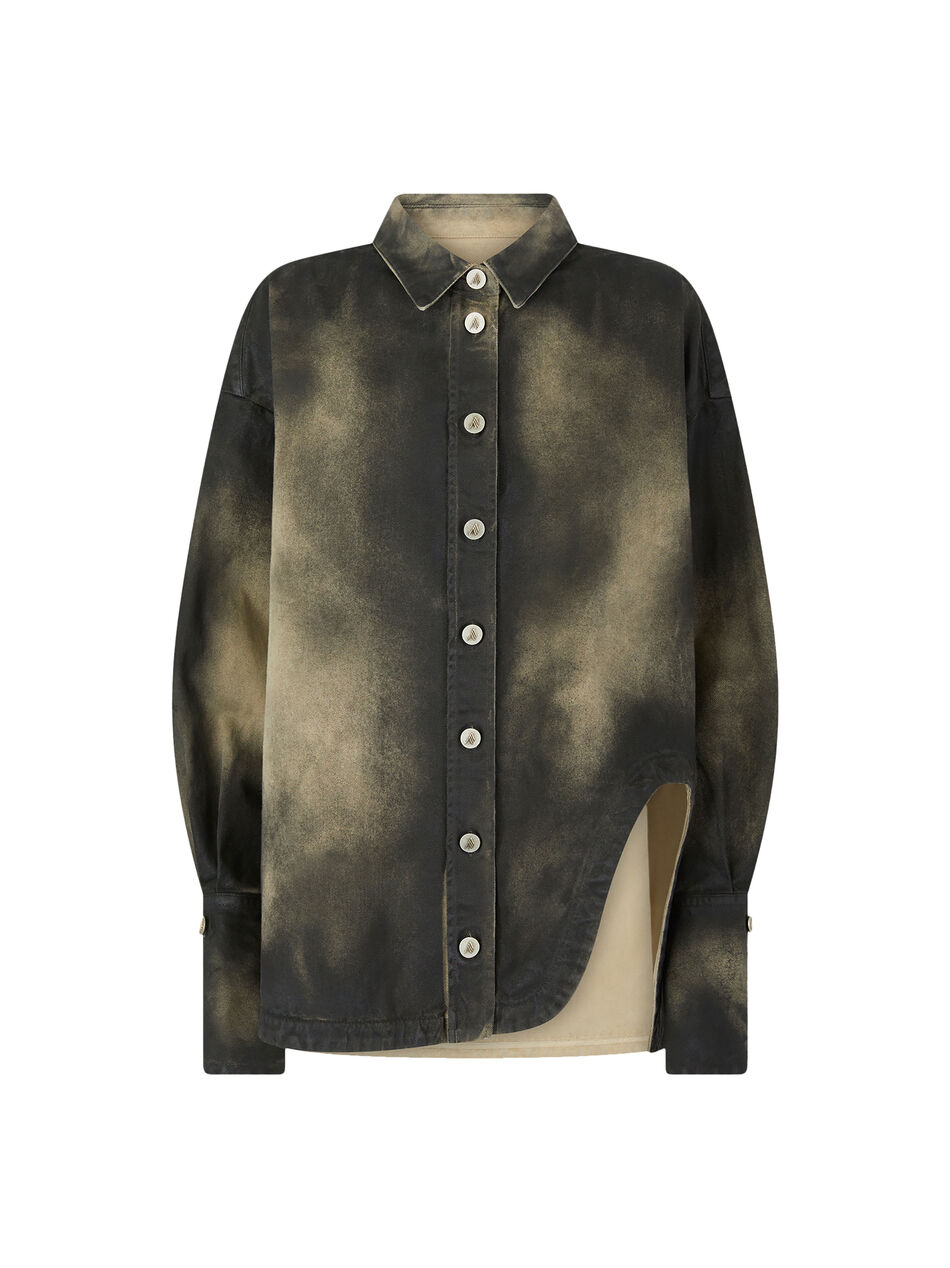 THE ATTICO "Diana" lark and pirate black shirt jacket Lark/pirate black SPEWCB68C109832