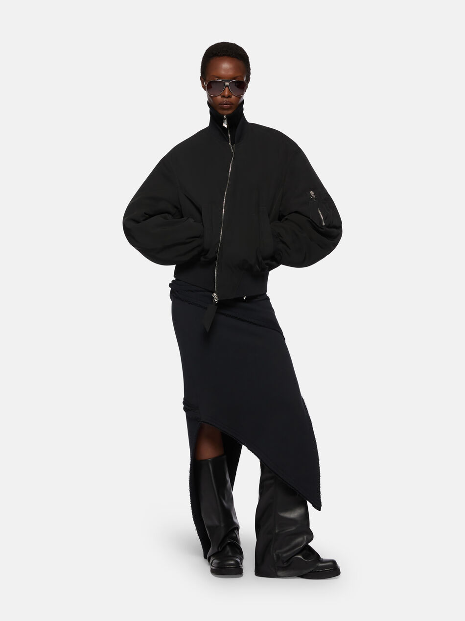 THE ATTICO "Anja'' black bomber BLACK 250WCB00070PLL001AA100