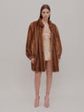 The Attico "Call Me Back" upcycled coat NATURAL 202WCX03F004060