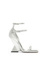 THE ATTICO ''Grace'' silver ankle strap sandal Silver 241WS780L047002