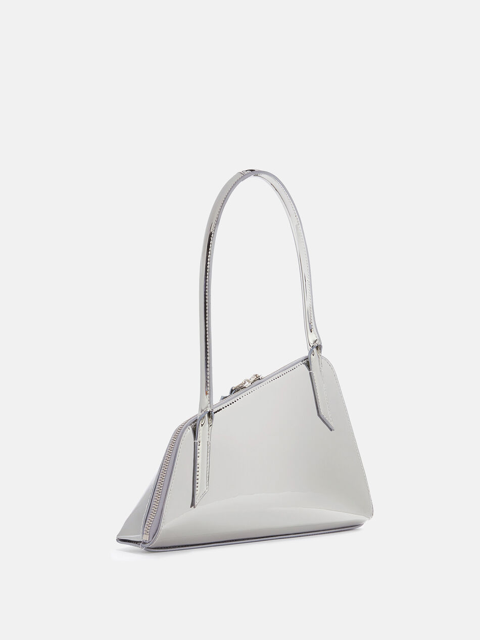 THE ATTICO ''Sunrise'' silver shoulder bag SILVER 241WAH42PU01002