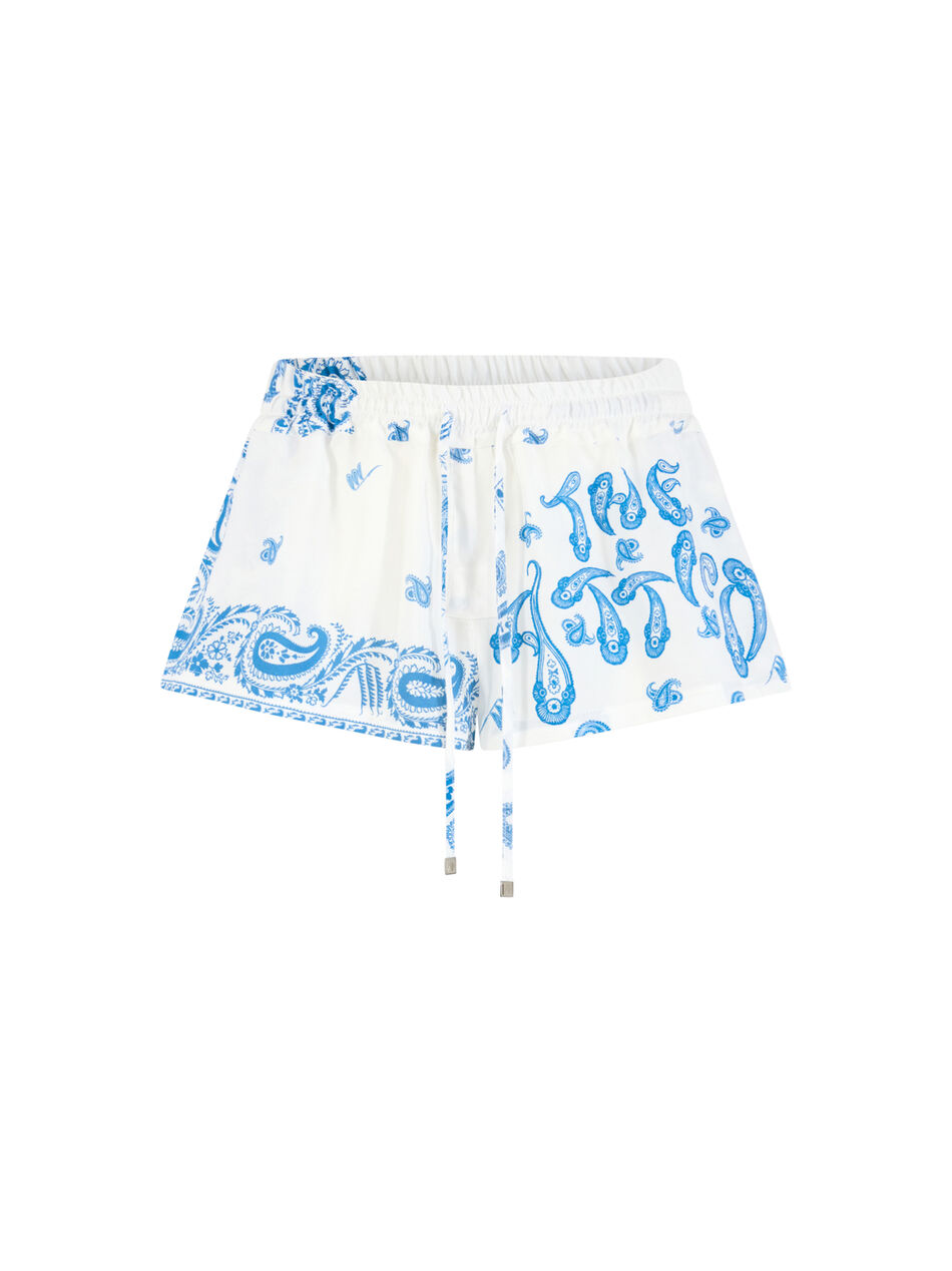 THE ATTICO Light blue and white shorts LIGHT BLUE / WHITE 260WCQ00015VVV109PR264