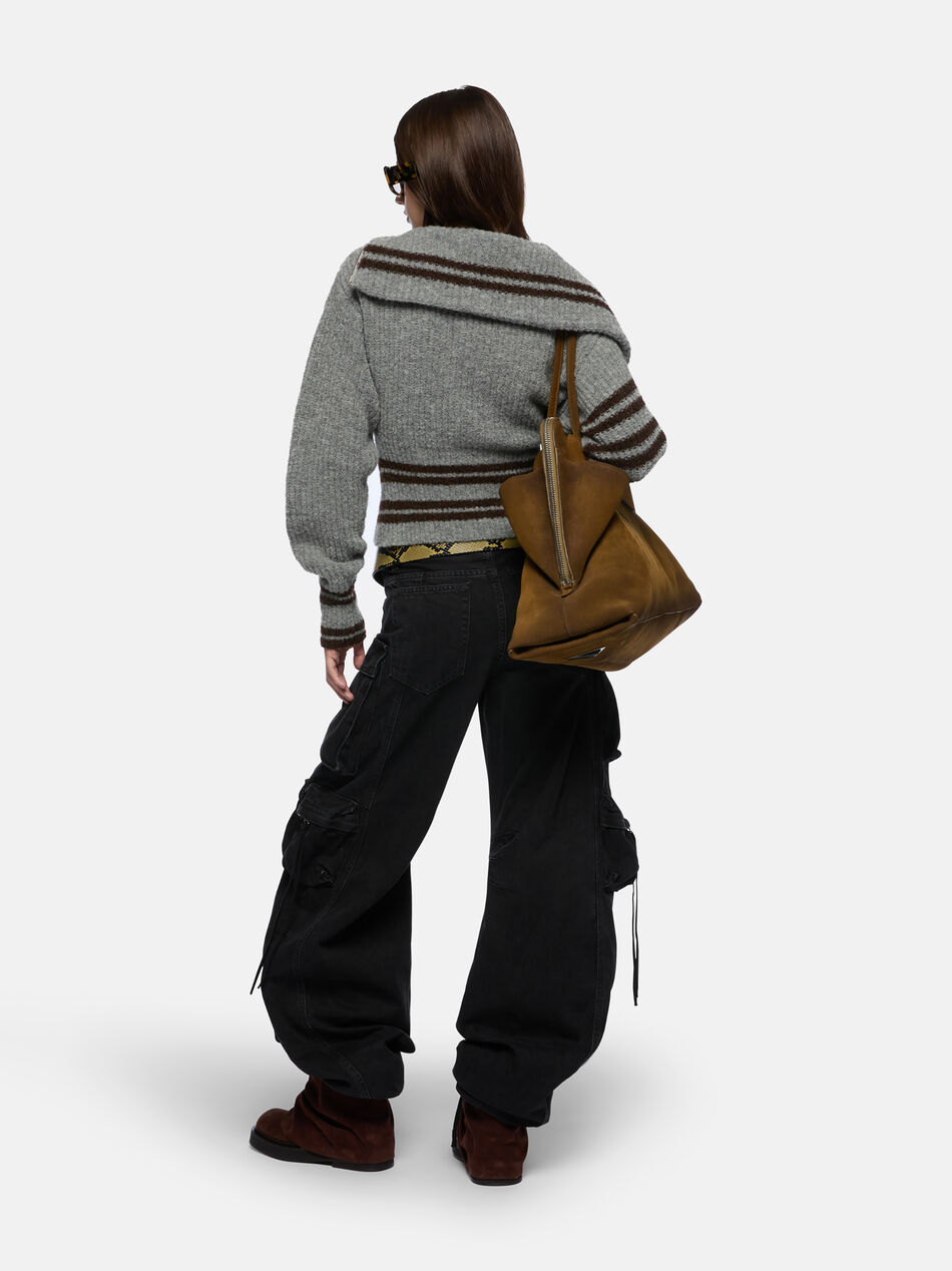 THE ATTICO Melange grey cardigan Melange grey 251WCD00008KWW002AA183