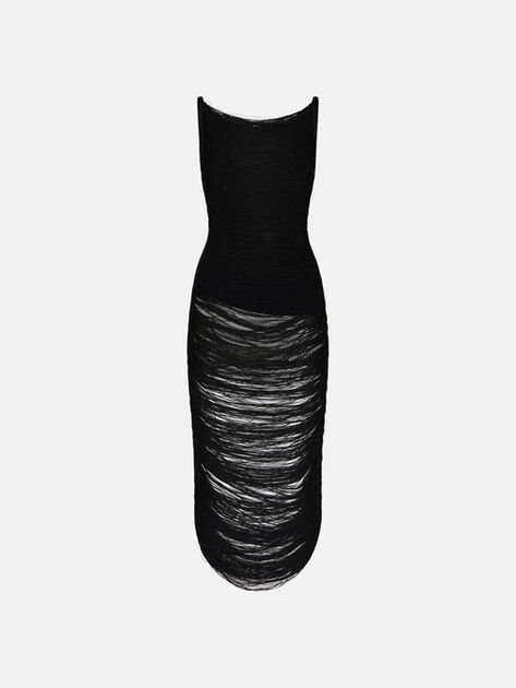 THE ATTICO Black midi dress Black 250WCW00239KVV015AA100