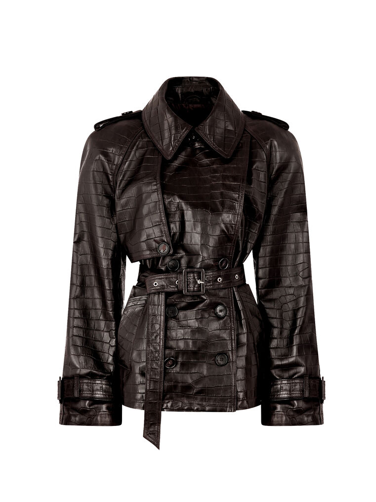 Attico Bomber Dark Brown In Brown