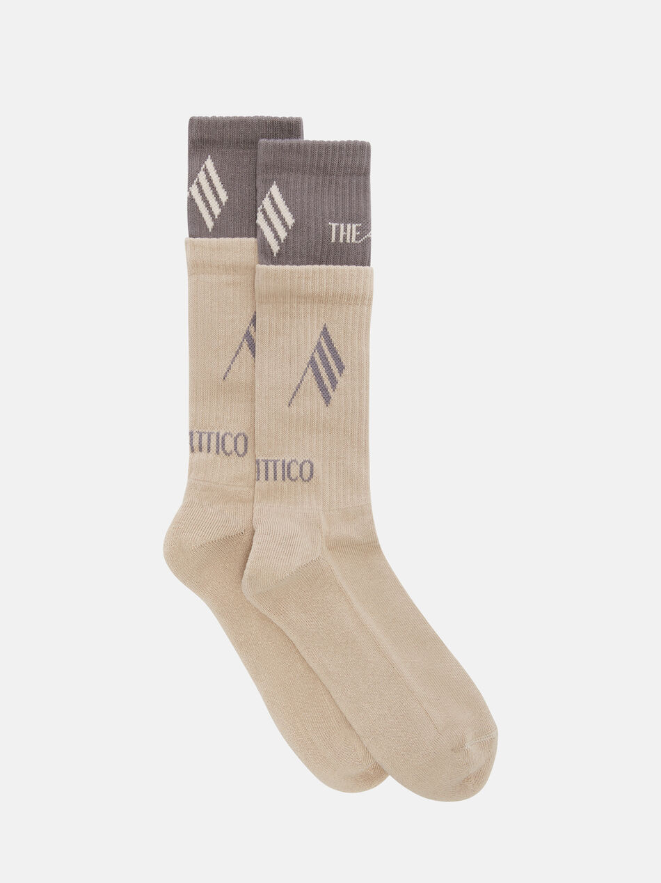 THE ATTICO Taupe double socks TAUPE 251WCAK00023CCC121AA215