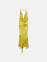 THE ATTICO ''Melrose'' pale yellow midi dress
