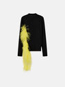 THE ATTICO ''Blanche'' black and yellow sweater  231WCK70KV001F166