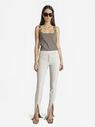 THE ATTICO "Beca" taupe tank top  213WCT56C040215