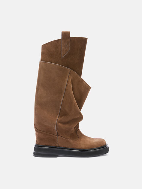 THE ATTICO ''New Robin Passeggiata'' brown combat boot BROWN 260WSH00902LBT040AA064