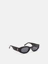 THE ATTICO ''Berta'' black sunglasses Black/silver/grey 234WAS22MET2452