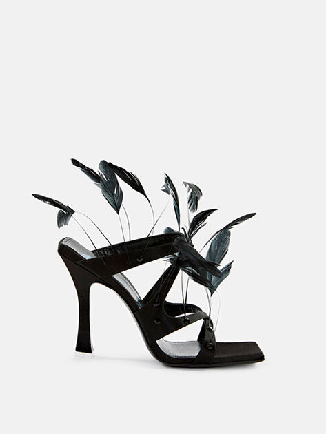 THE ATTICO ''Flora'' black mule BLACK 226WS407V015F100