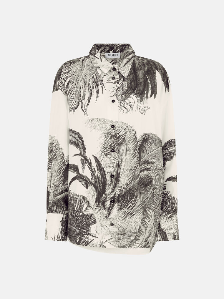 Attico ''diana'' White And Black Shirt In Multi