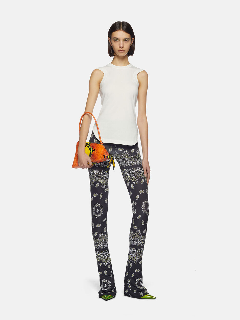 THE ATTICO White, black and yellow bandana long pants WHITE/BLACK/BANANA 238WCP21E084P522