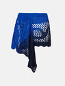 THE ATTICO Blue and light grey mini skirt Blue/light grey 243WCS196KC068692