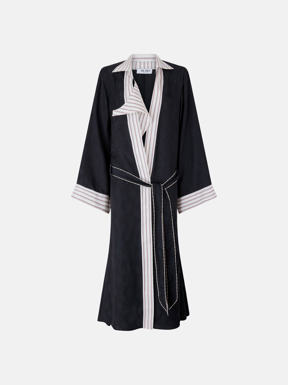 THE ATTICO Black and white long coat MULTICOLOR 260WCC00095MIX076AA021