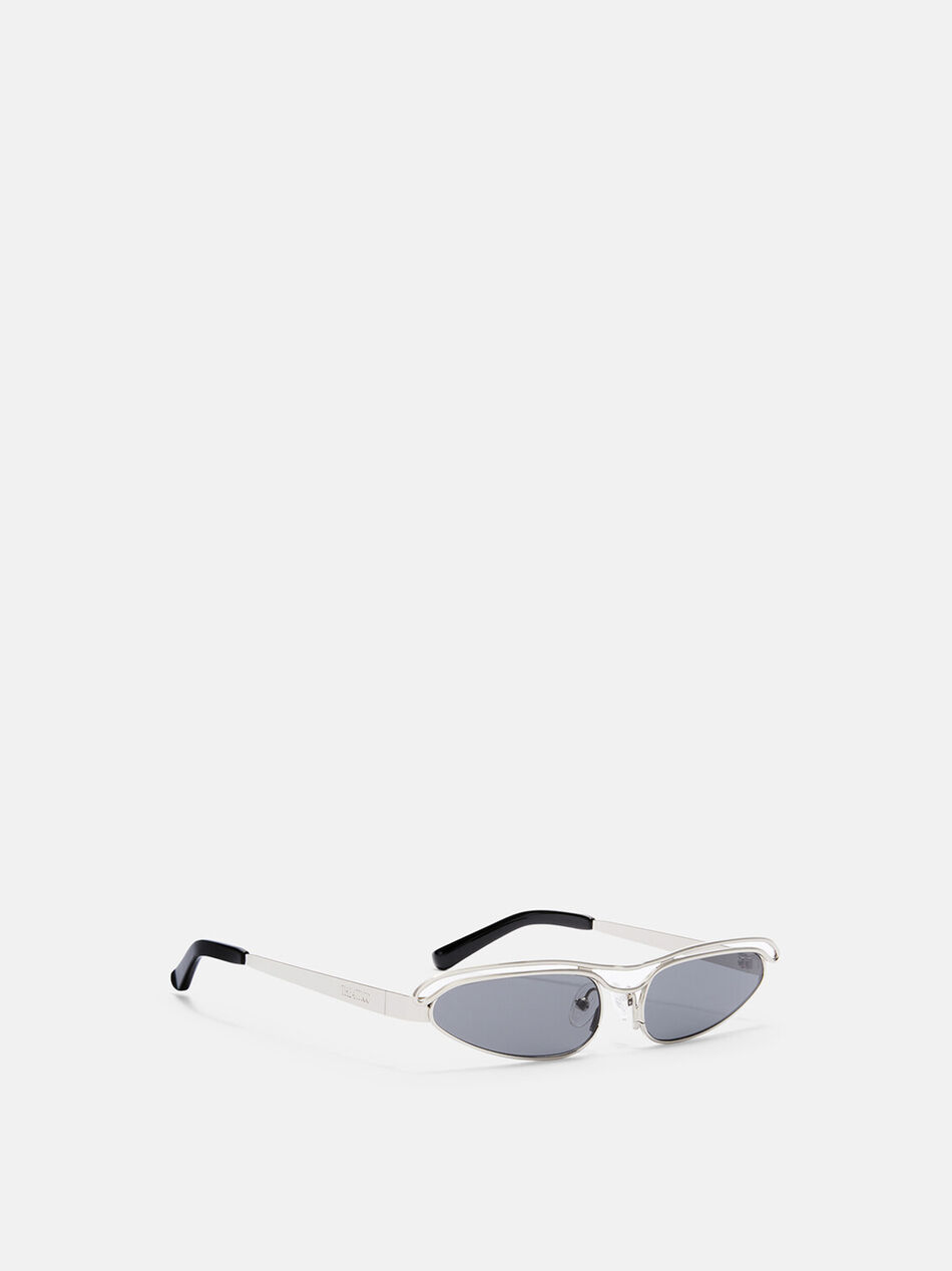 THE ATTICO Black and silver sunglasses BLACK/SILVER 251WAS00034MET008AA890
