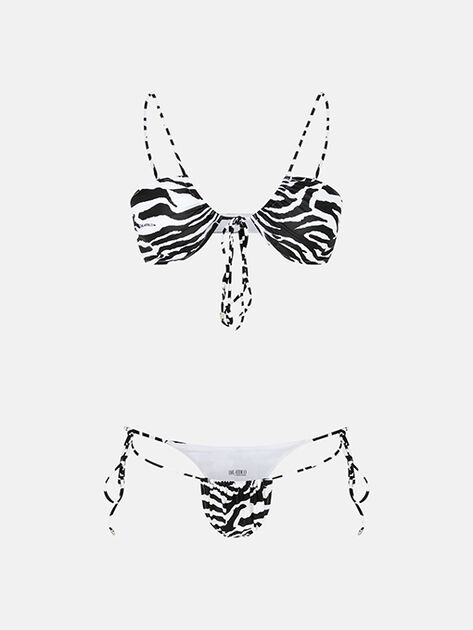 THE ATTICO White and black bikini WHITE/BLACK 260WBC00013PAA116PR020