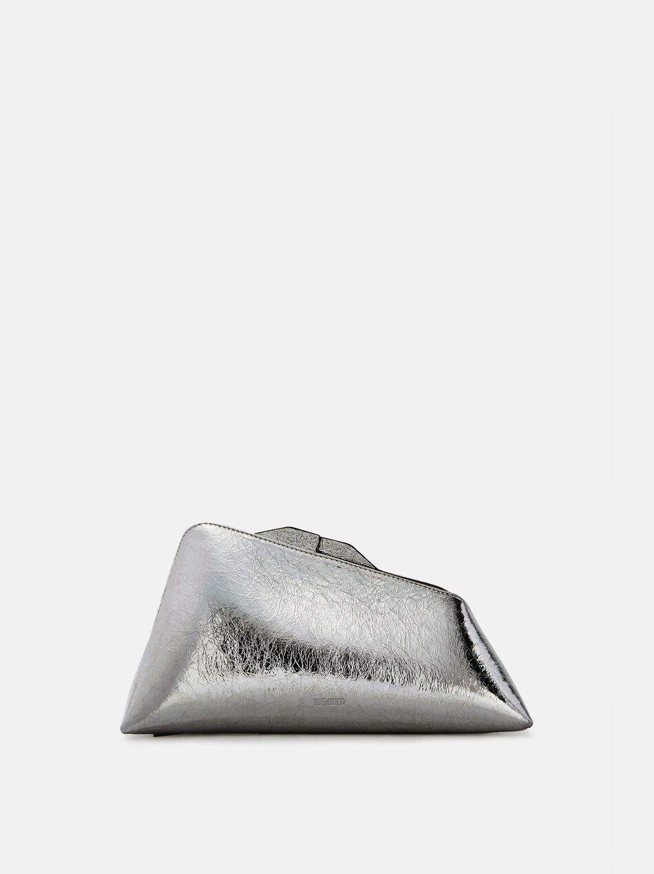 THE ATTICO ''8.30 PM'' silver oversized clutch  SILVER 241WAH00001LBT070AA002