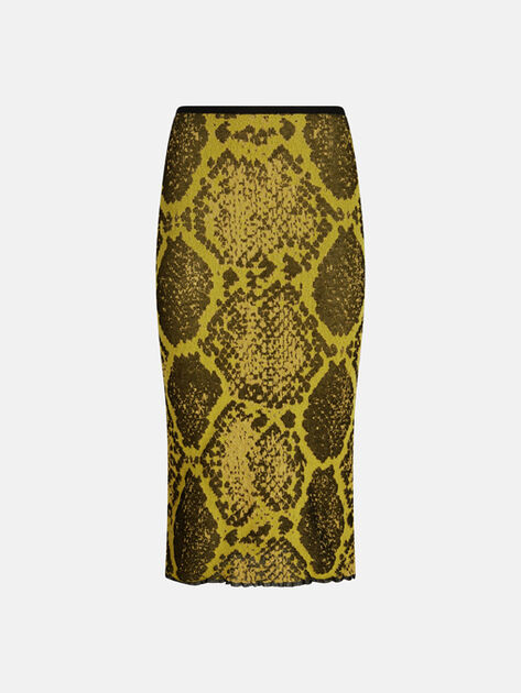 THE ATTICO Yellow and black midi skirt YELLOW/BLACK 251WCS00283KCC004AA227